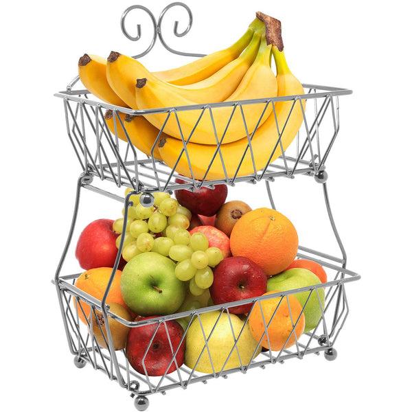 Sorbus Wire Breadbasket Stand (2 Tier)