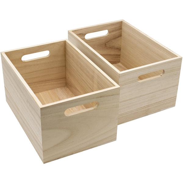 sorbus Wooden Box Organizers (2 Pack Large)