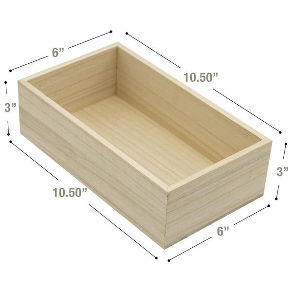 Sorbus Wooden Box Organizers (4 Pack Small)
