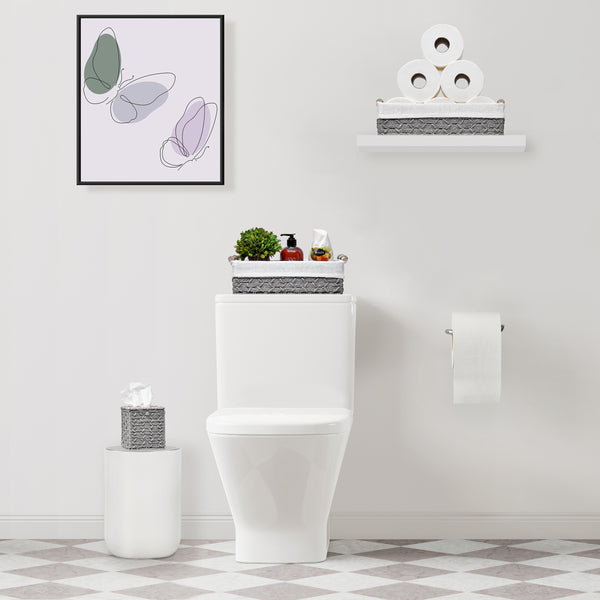 Sorbus Woven Boho Decor Baskets (3 Pc)