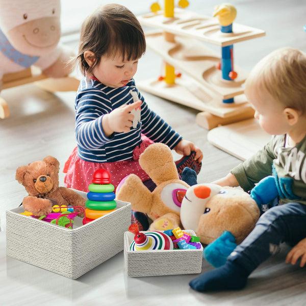 Sorbus Woven Rope Baskets (4 Pack)