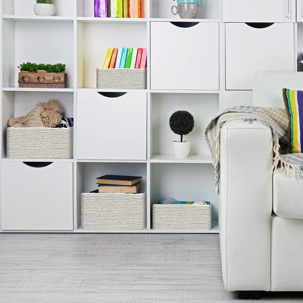 Sorbus Woven Rope Baskets (4 Pack)