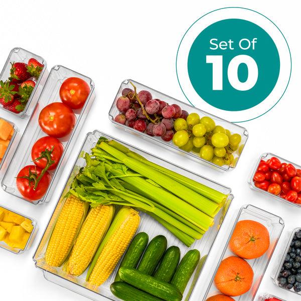 Sorbus Stackable Food Storage Bins With Lids (10 Pack)