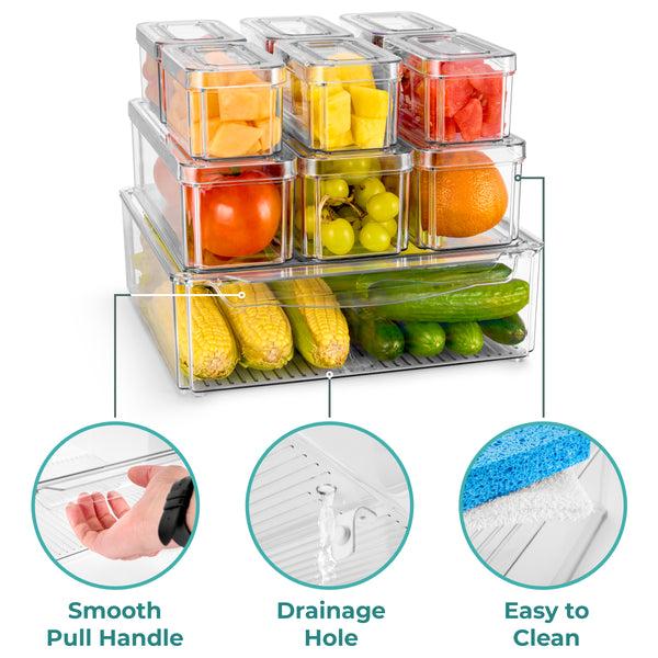 Sorbus Stackable Food Storage Bins With Lids (10 Pack)