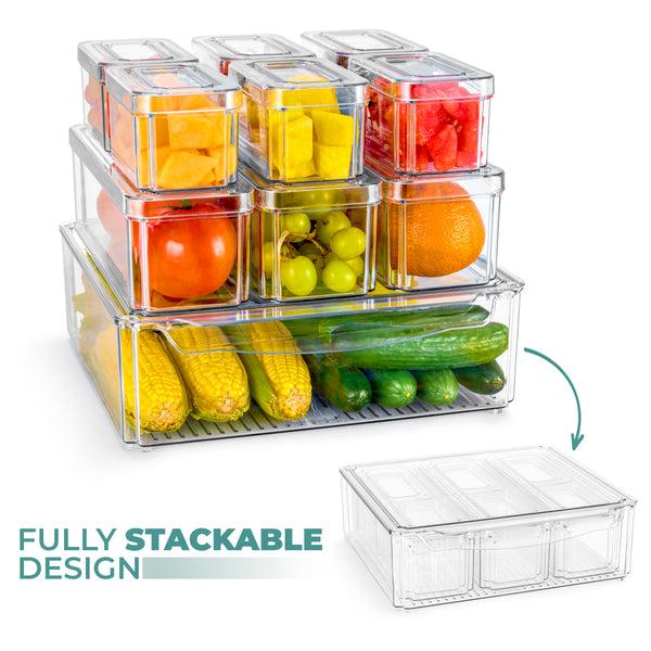 sorbus Stackable Food Storage Bins with Lids (10 Pack)