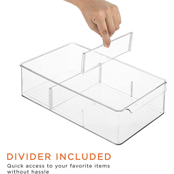 Sorbus Storage Bin With Removable Compartments (Set Of 3)