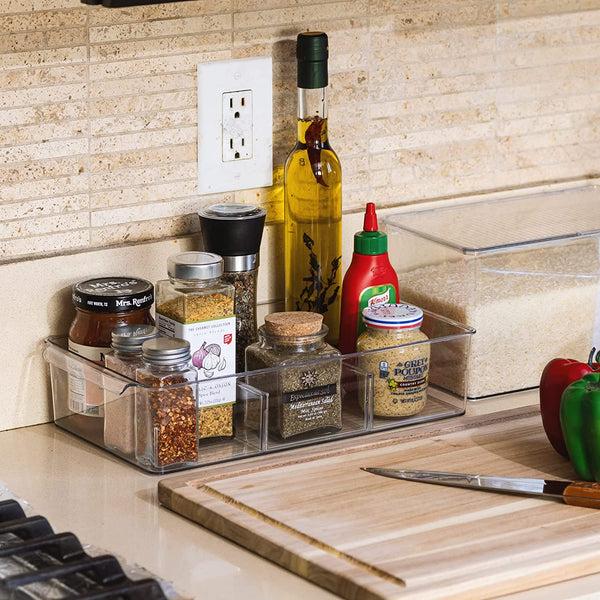 Sorbus Storage Bin With Removable Compartments (Set Of 3)