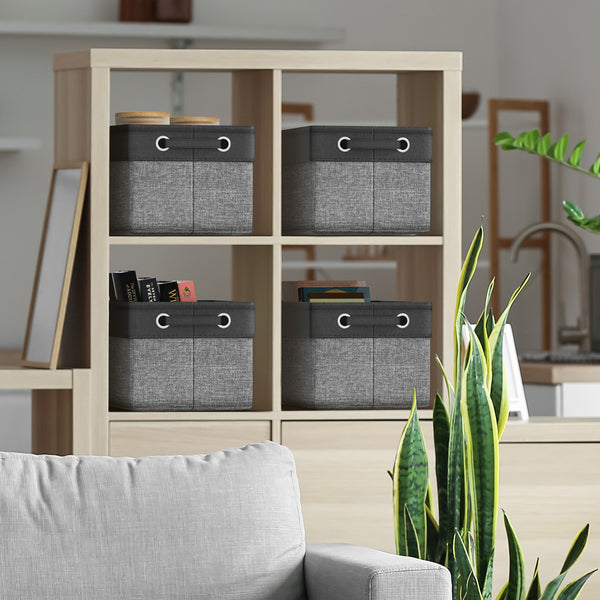 Sorbus Twill Rope Fabric Storage Bins For Shelves (6 Pack)