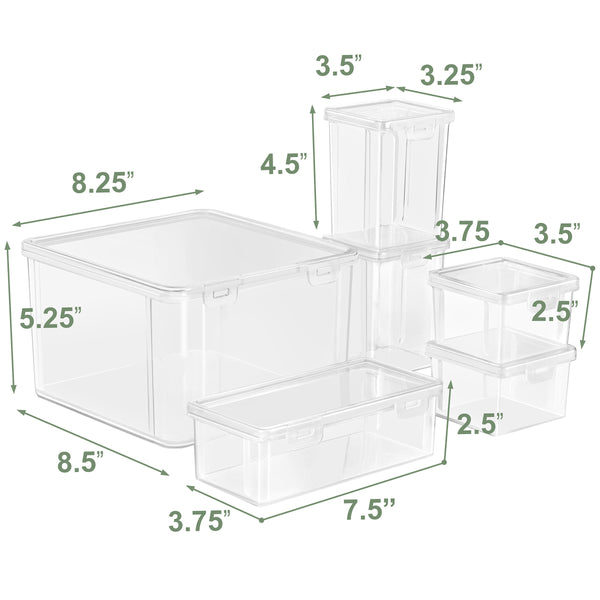 Sorbus Variety Pack Hardware Storage Container Set (6 Pc)