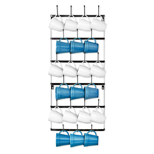Sorbus Wall-Mounted Coffee Mug Small Holder (21 Hooks)