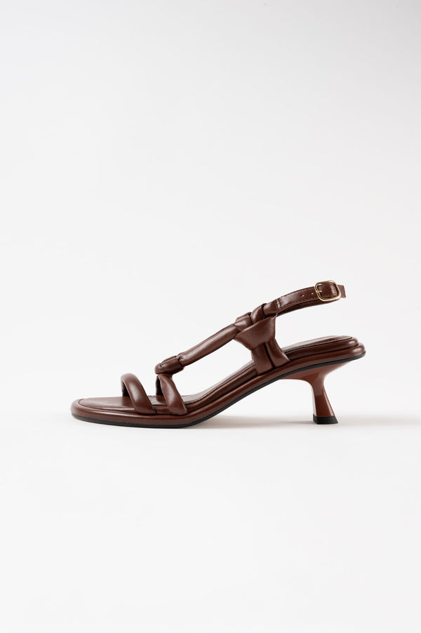 souliers martinez ALICANTEDark Brown Leather Sandals