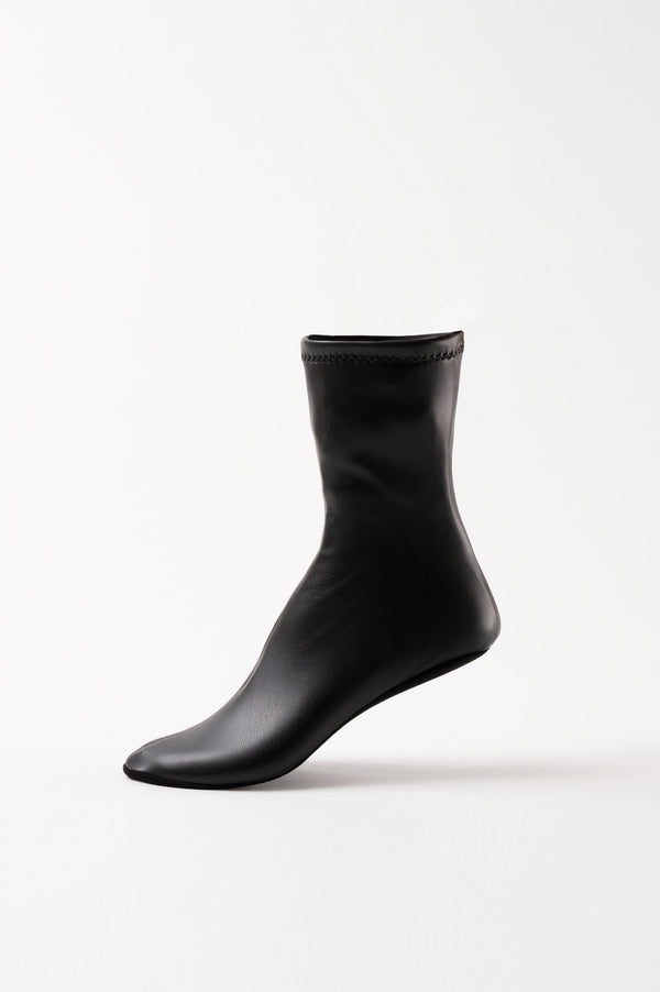 souliers martinez CARLABlack Faux Stretch Leather Socks