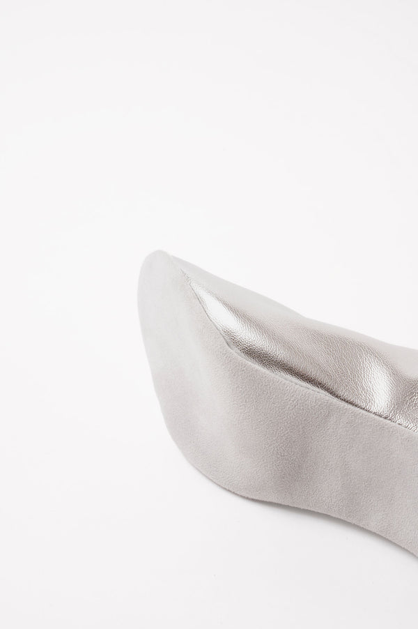 Souliers Martinez CARLASilver Faux Stretch Leather Socks