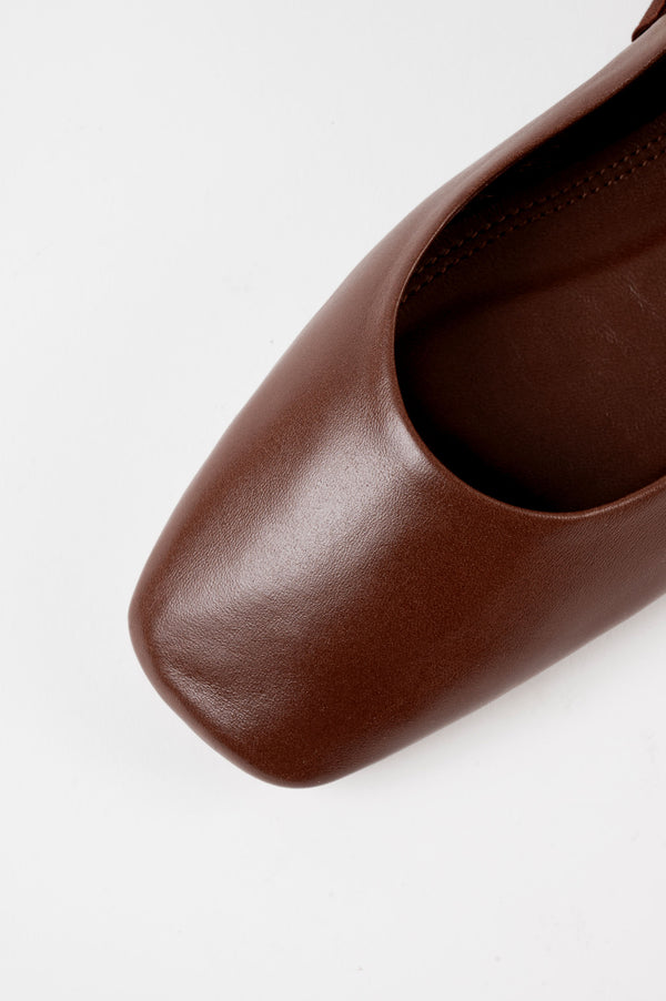 Souliers Martinez FLAMENCADark Brown Leather Ballerina