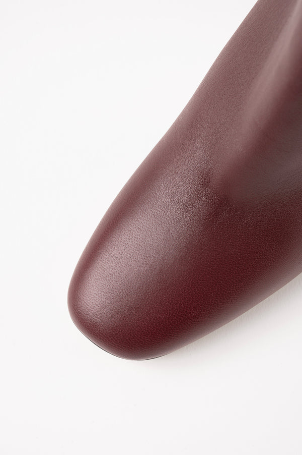 Souliers Martinez KAROLBurgundy Leather Ankle Boots