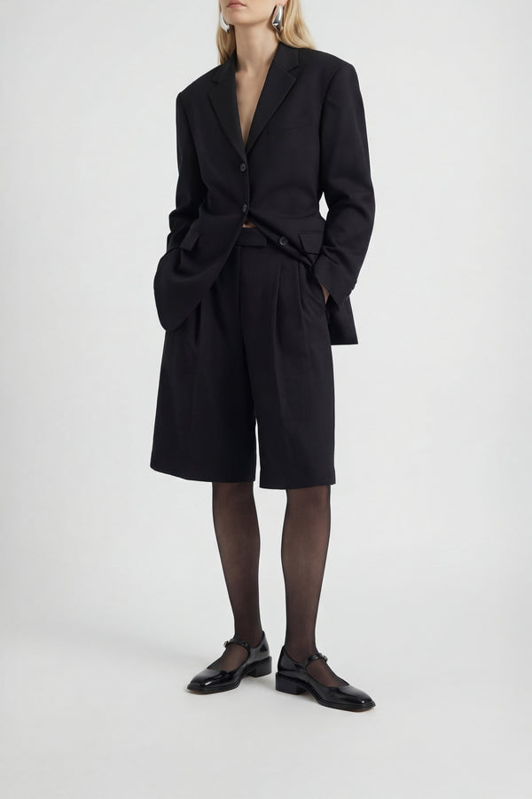 Souliers Martinez PENELOPEBlack Polished Leather Babies