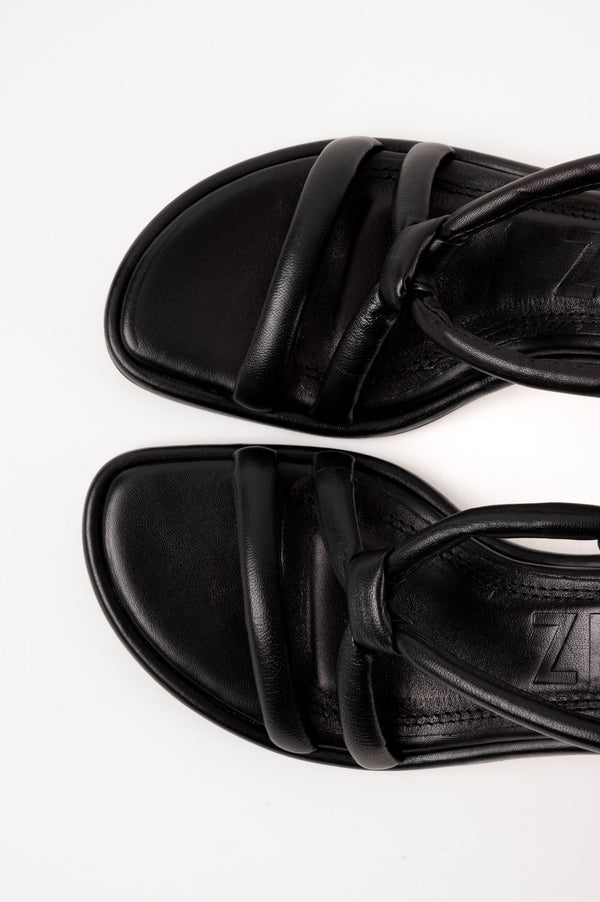 Souliers Martinez ALICANTEBlack Leather Sandals