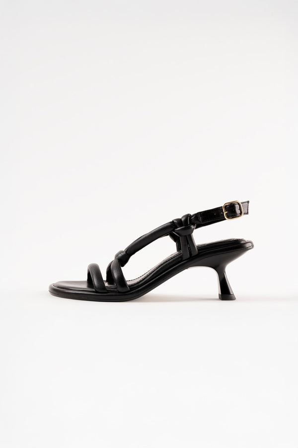 souliers martinez ALICANTEBlack Leather Sandals