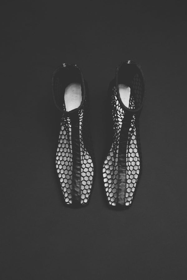 Souliers Martinez FIRMEBlack Mesh Boots