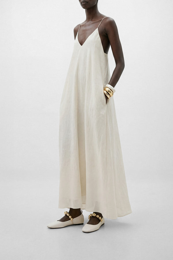 Souliers Martinez FLAMENCAWhite Leather Ballerina