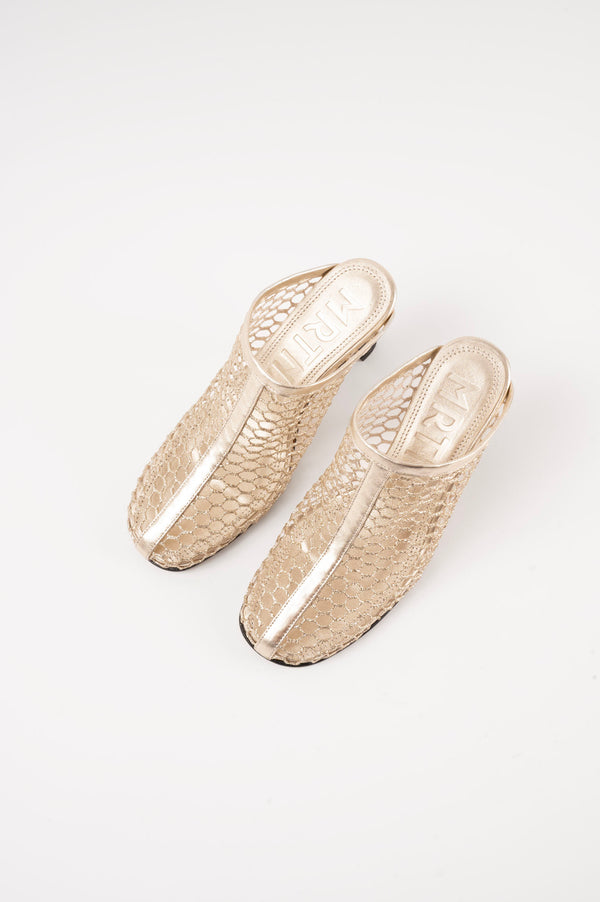 Souliers Martinez GIULIAGold Mesh Pumps