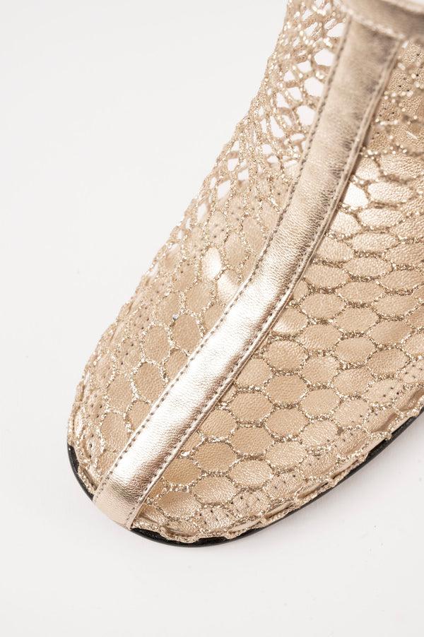 Souliers Martinez GIULIAGold Mesh Pumps
