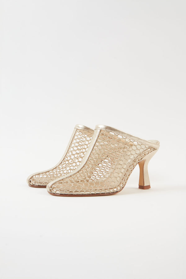 Souliers Martinez GIULIAGold Mesh Pumps