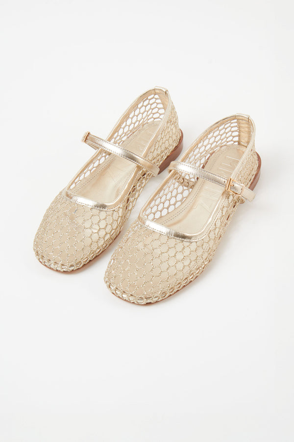 Souliers Martinez MINIMAGold Mesh Ballerina