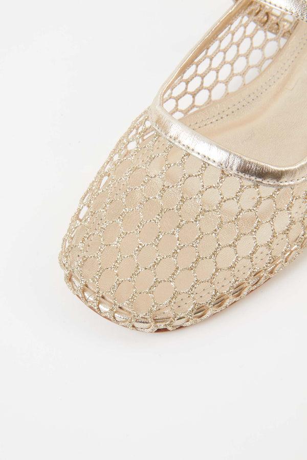Souliers Martinez MINIMAGold Mesh Ballerina