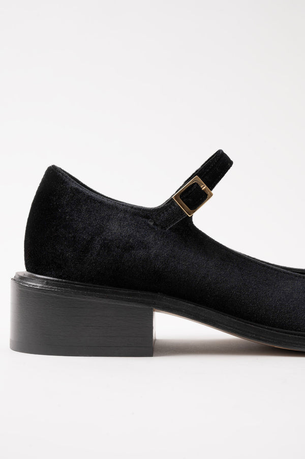 Souliers Martinez PENELOPEBlack Velvet Babies