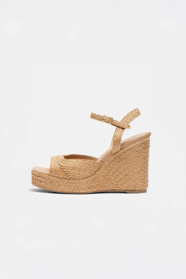 souliers martinez SUMMERNatural Raffia Platform Sandals