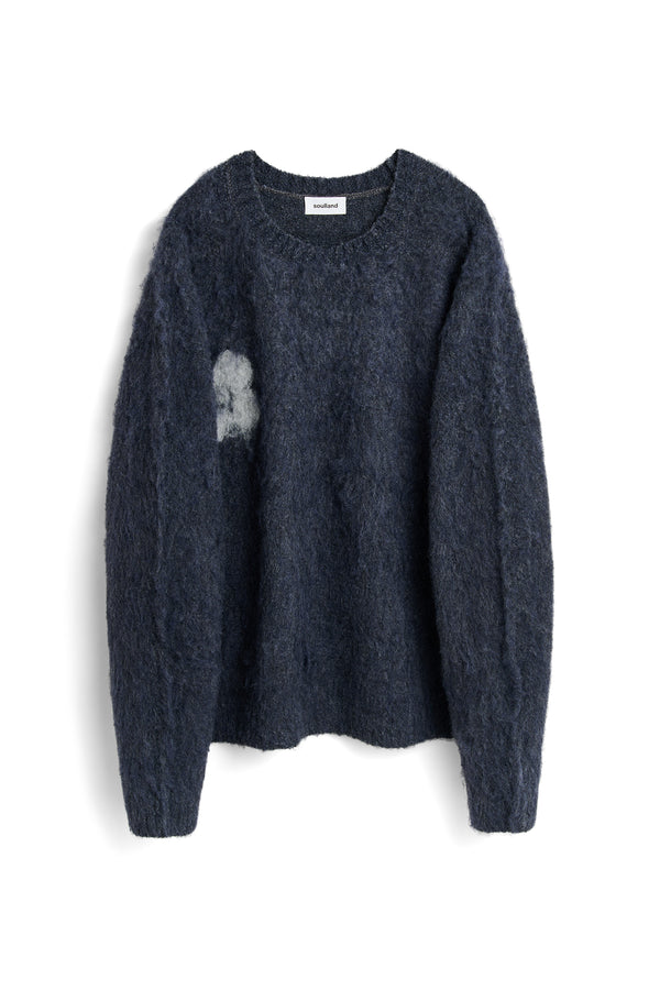 soulland FRANK crewneck brushed boucle sweater