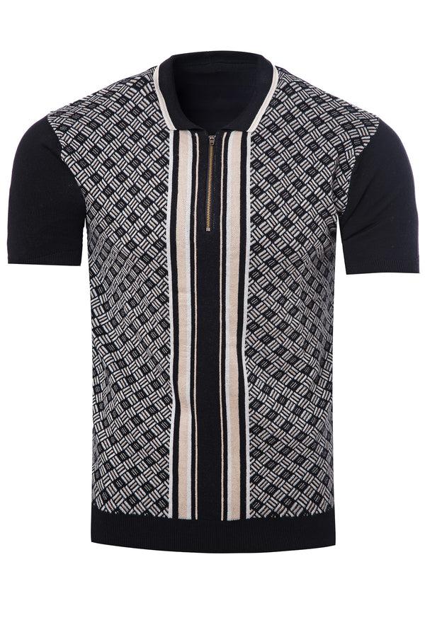 Soulstar Men's Classic Short Sleeve Knit Sweater Sky