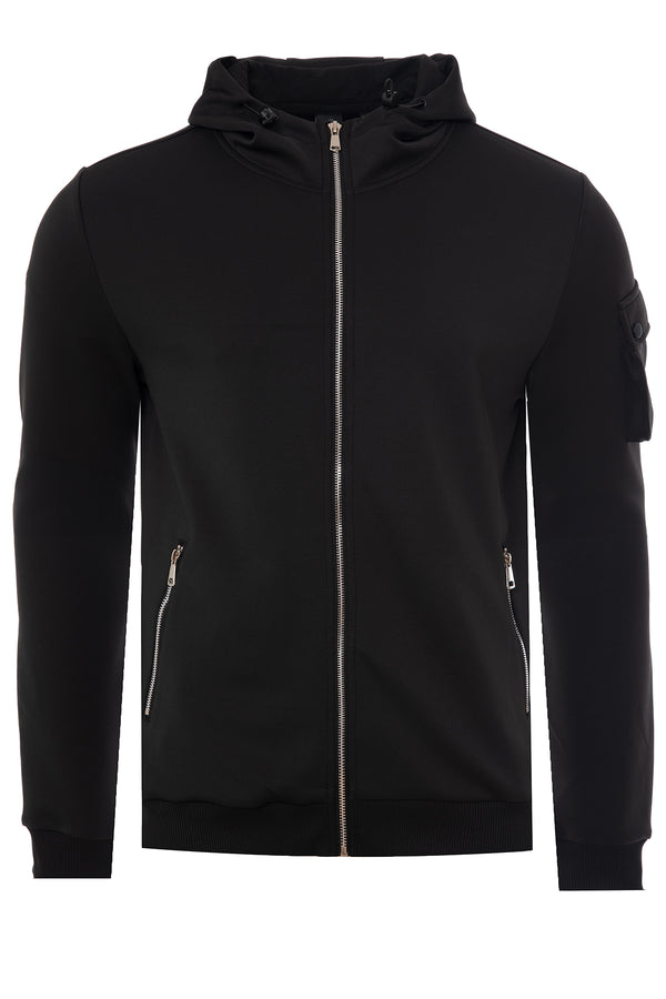 Soulstar Men's Lightweight Crew Neck Sweatshirt Black