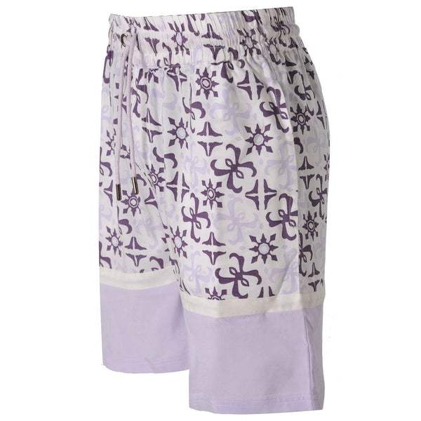 Soulstar Men's Slim-fit Pigment Print Shorts Mid Blue