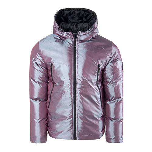 Soulstar Reflective Iridescent Padded Jacket Purple