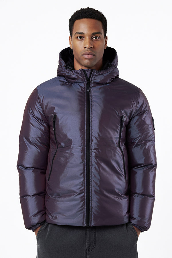 soulstar Reflective Iridescent Padded Jacket Purple