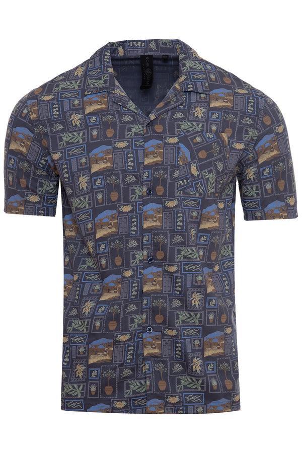 Soulstar All Print Shirt Bluegrey