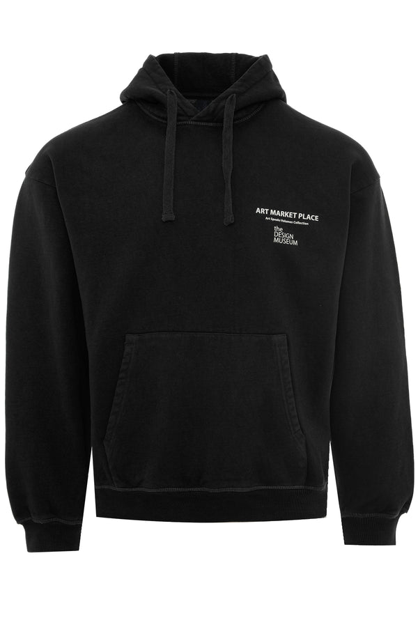 Soulstar Art Market Place Graphic Hoodie Black
