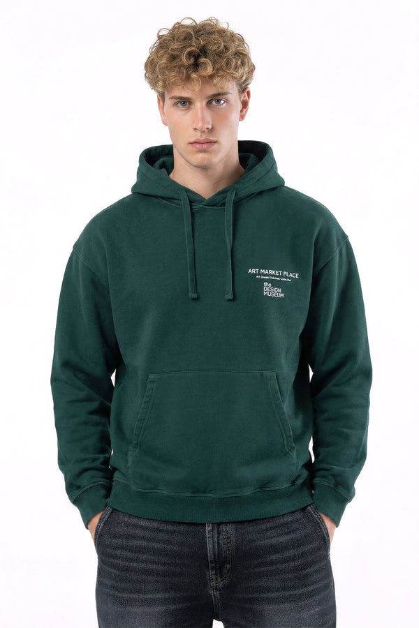 soulstar Art Market Place Graphic Hoodie Black