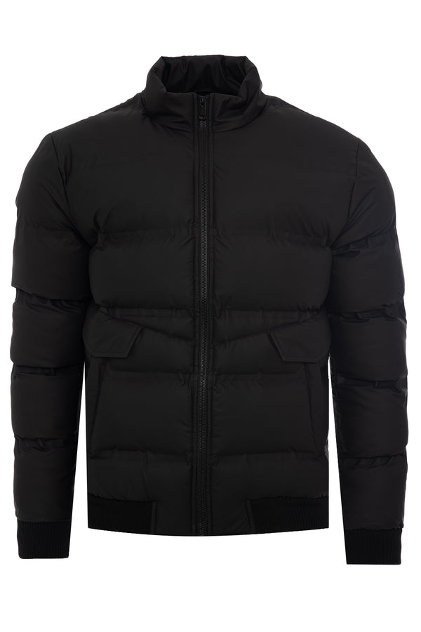 Soulstar Bomber Puffer Jacket Black