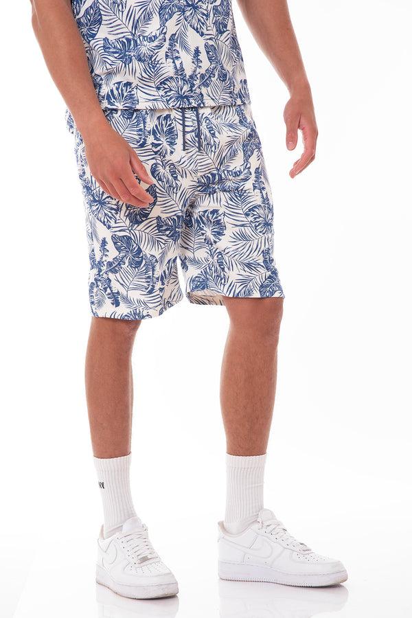 soulstar Botanical Fleece Shorts Blue