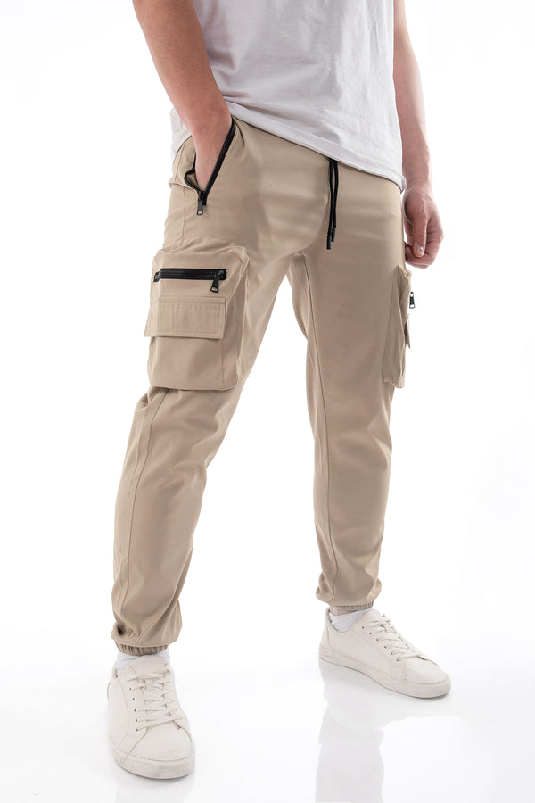 Soulstar Cargo Trousers Stone