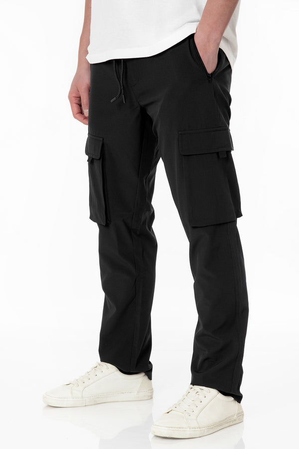Soulstar Cargo Trousers - Utility Pocket Black