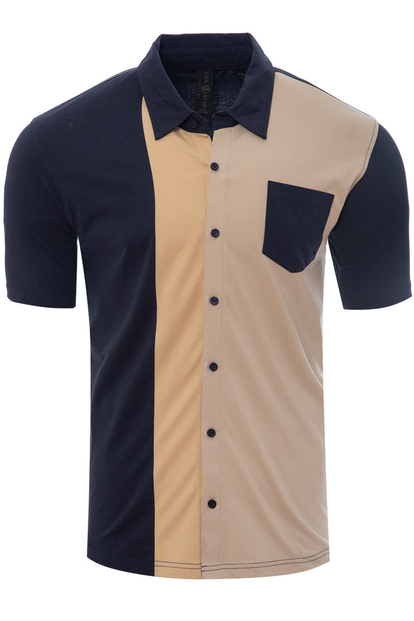 Soulstar Chest Pocket Shirt Navy