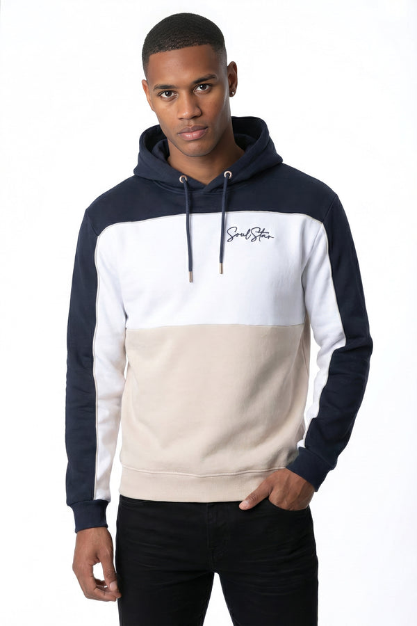 soulstar Color-Block Hoodie Navy
