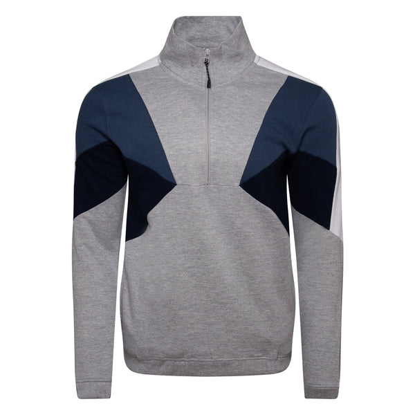 Soulstar Colour Block Quarter-Zip Sweatshirt Navy