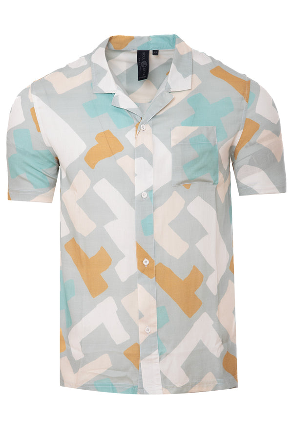 Soulstar Colour Print Shirt Navy