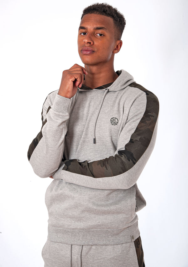 Soulstar Contrast Sleeve Tape Hoodie Black