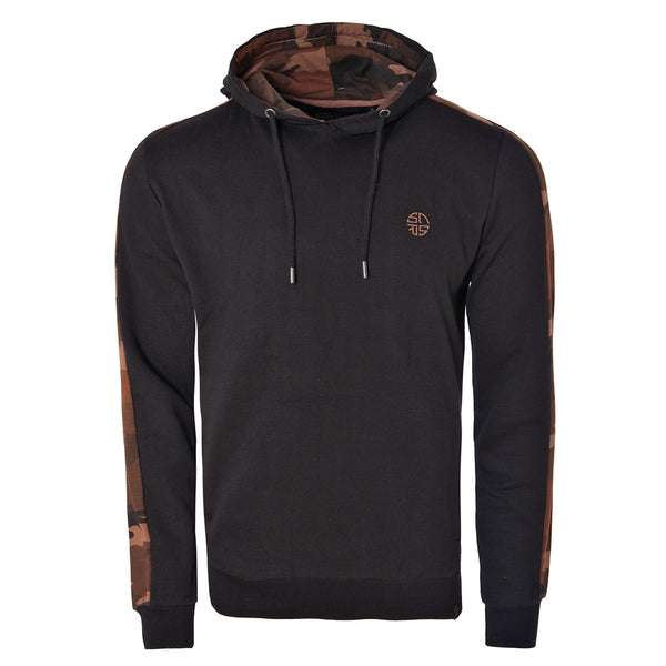 Soulstar Contrast Sleeve Tape Hoodie Black